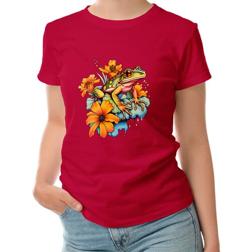 фото Футболка roly, хлопок, размер 2xl, красный