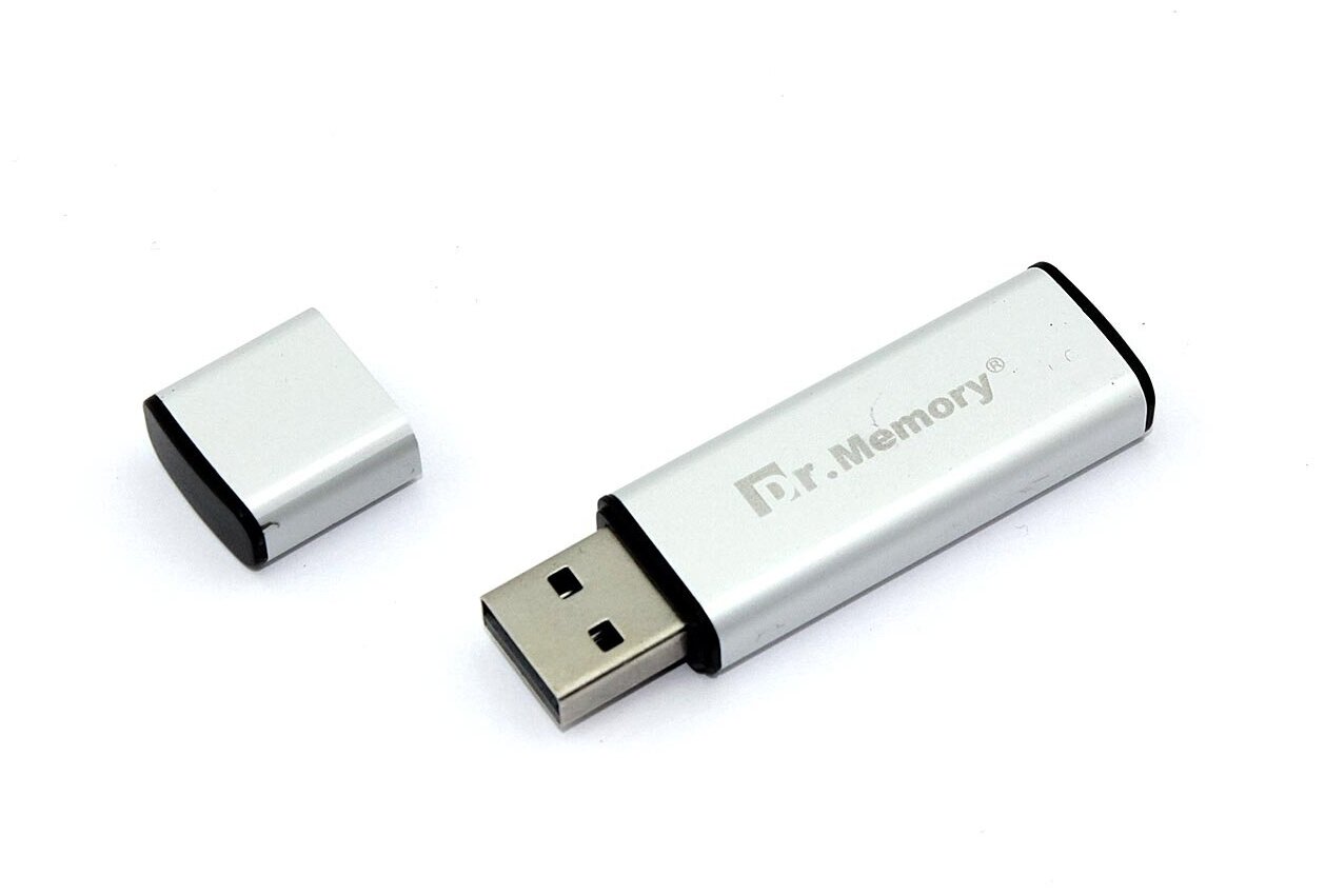 Флешка USB Dr. Memory 009 4Гб, USB 2.0, серебристый