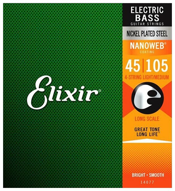 Комплект струн для бас-гитары Elixir 45-105 14077 (4)