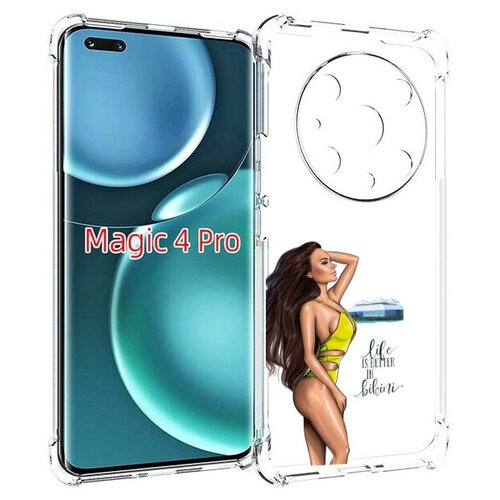 Чехол MyPads Девушка-в-купальнике для Honor Magic4 Pro / Magic4 Ultimate задняя-панель-накладка-бампер
