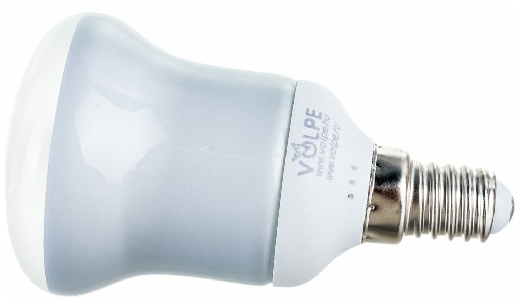 Лампа энергосберегающая VOLPE CFL-R 50 220-240V 9W E14 2700K с цоколем E14 мощностью 9 вт и теплым белым светом