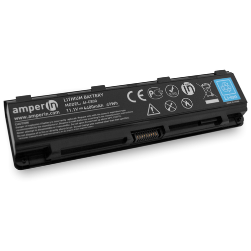 Аккумуляторная батарея Amperin для ноутбука Toshiba Satellite C800 11.1V 4400mAh (49Wh) AI-C800