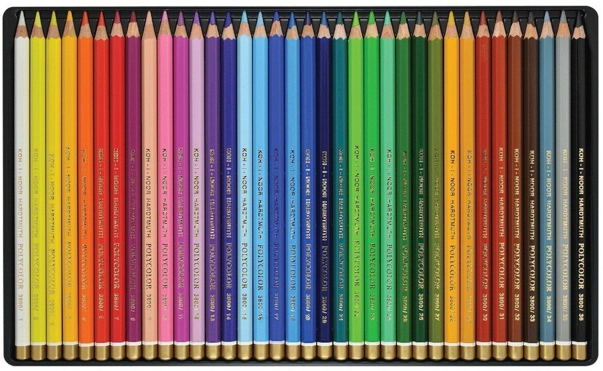 Карандаши цветные художественные Polycolor 3825, 36 цветов KOH-I-NOOR - фото №6