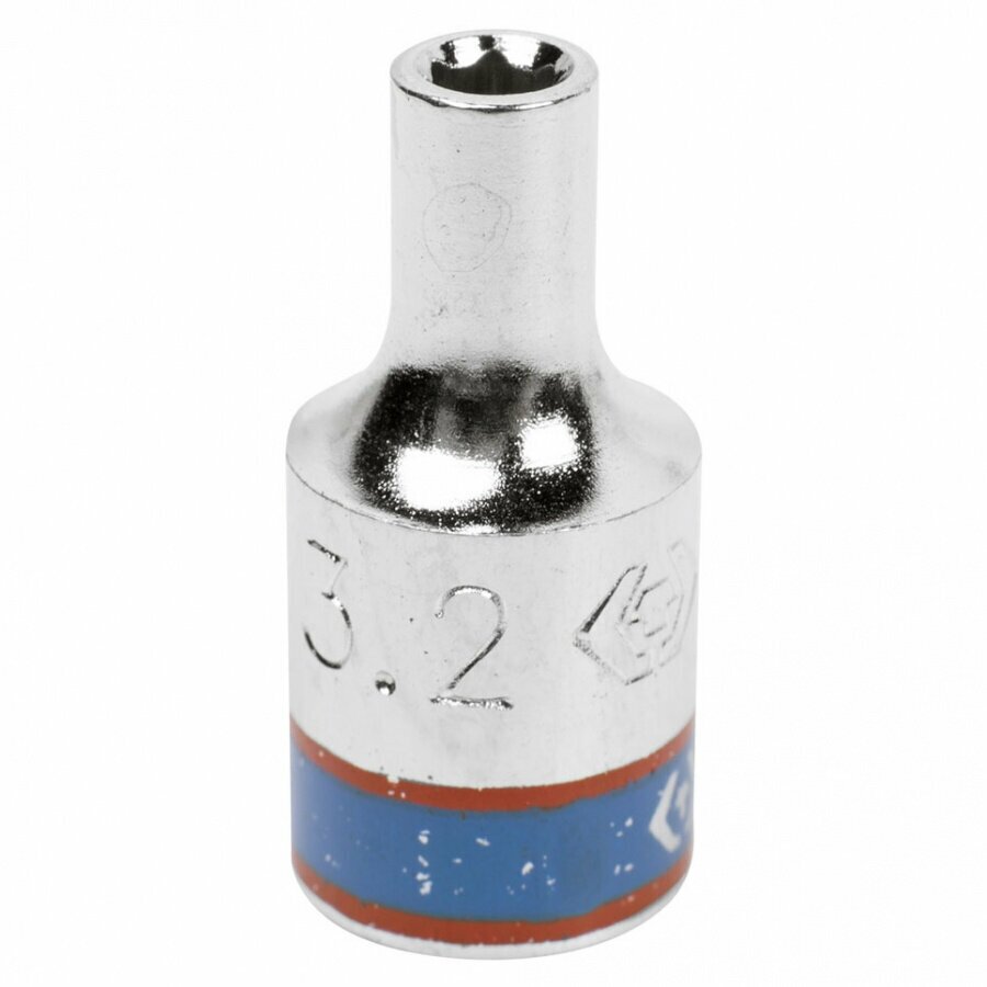 Головка торцевая стандартная шестигранная 1/4", 3,2 мм KING TONY 233532M