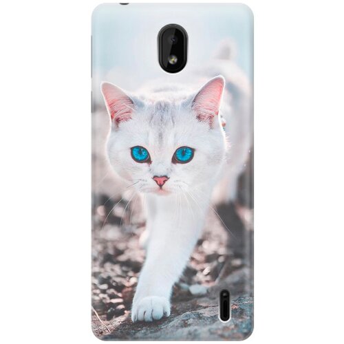 фото Силиконовый чехол на nokia 1 plus / нокиа 1 плюс с принтом "голубоглазый кот" gosso
