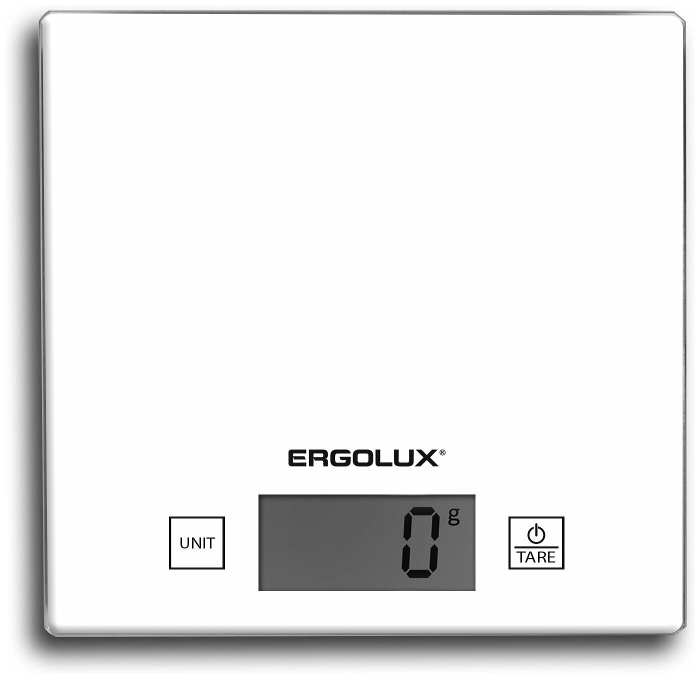 ERGOLUX ELX-SK01-С01 белые (весы кухонные до 5 кг, 150*150 мм) (1 шт.)