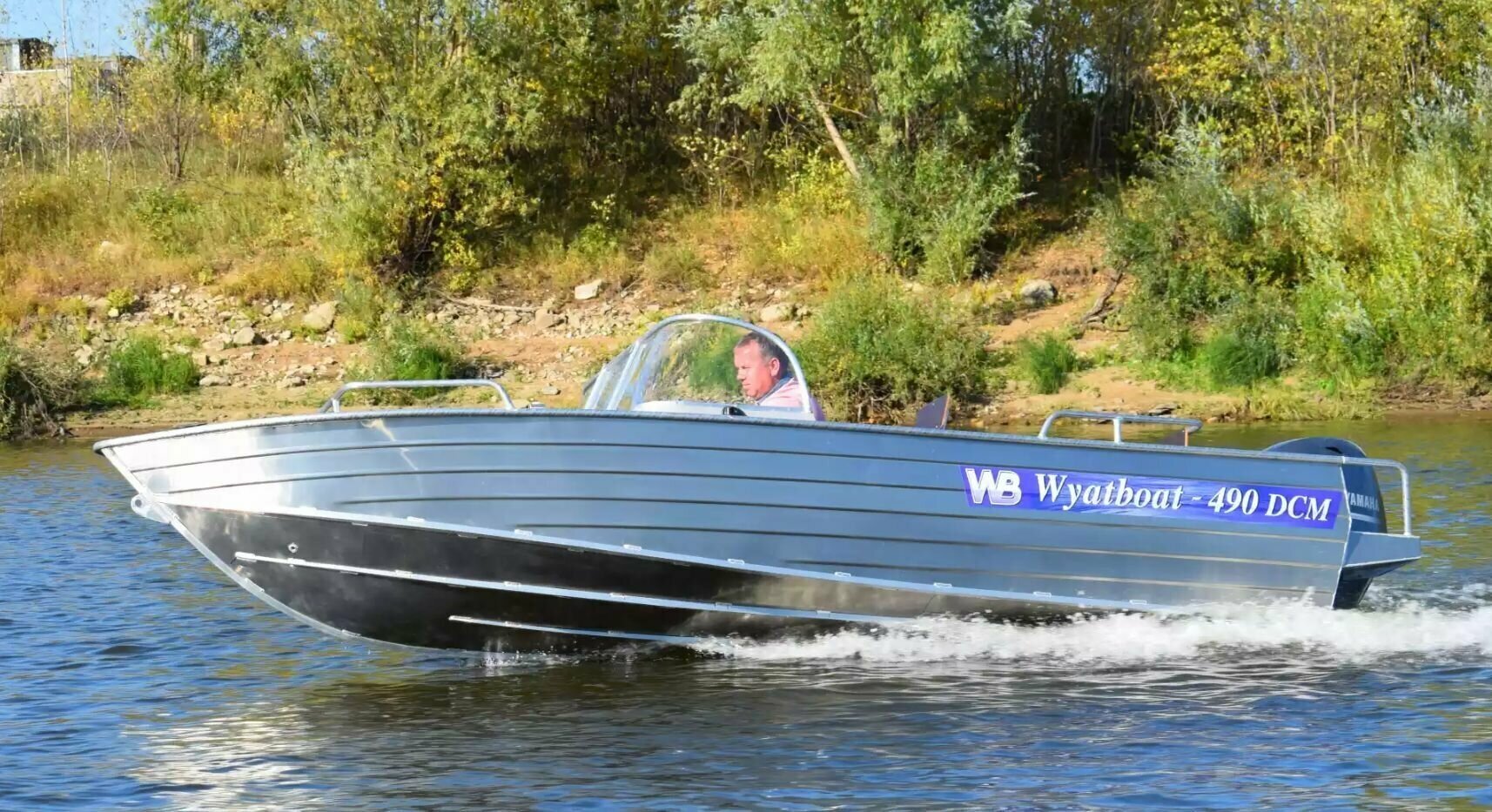 Моторная лодка Wyatboat-490 DCM/ Алюминиевый катер/ Лодки Wyatboat