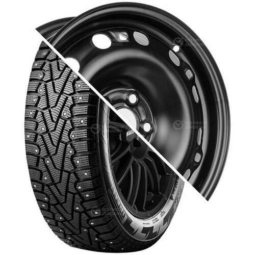 Колеса в сборе Pirelli 6x15/5x100 D57.1 ET38 Black 185/60 R15 88T Шипованные