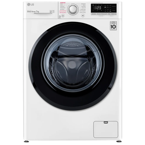 Стиральная машина LG F2V3HS6W, 7 кг, 1200 об, 14 программ, дозагрузка, белая