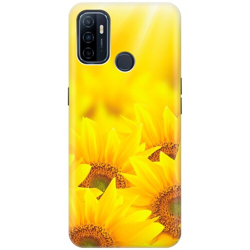 фото Re:pa накладка transparent для oppo a53 / a32 с принтом "подсолнухи"