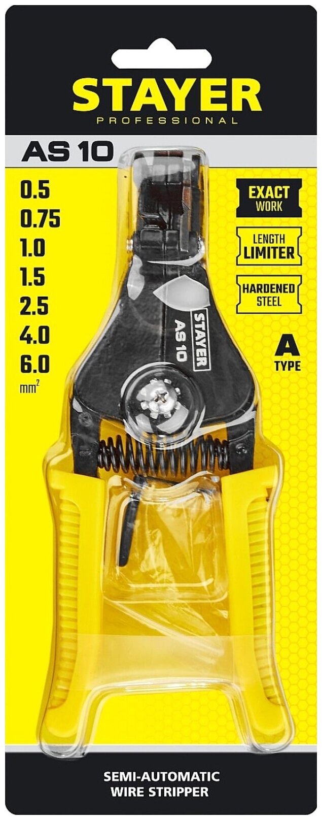 STAYER AS-10 1-6мм2, Полуавтоматический стриппер (22631_z02)