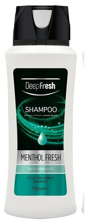 Тонизирующий и освежающий шампунь для волос Deep Fresh Ментоловая свежесть, 750 мл