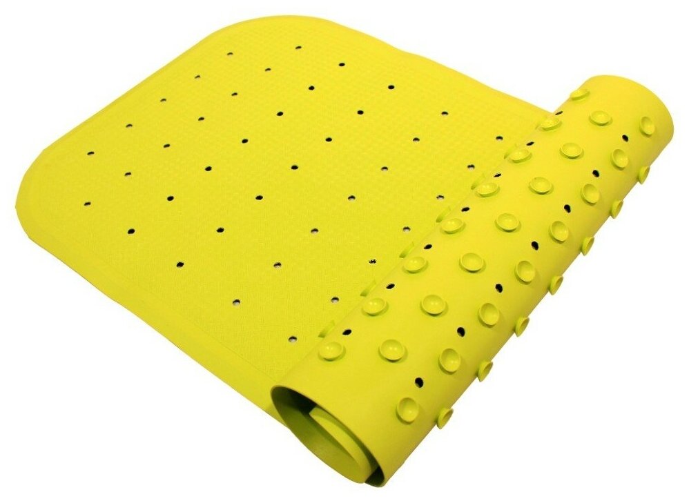 Антискользящий резиновый коврик для ванны ROXY-KIDS 34,5х76 см (с отверстиями) BM-34576-G салатовый