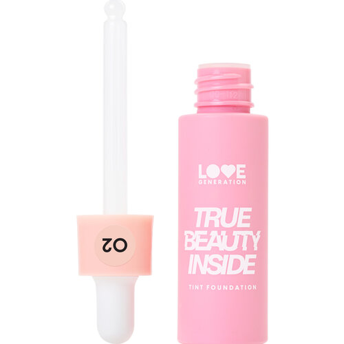 Тональный крем-тинт стойкий пудровый финиш Love Generation True Beauty Inside т.02 Cветлый бежевый 27 мл