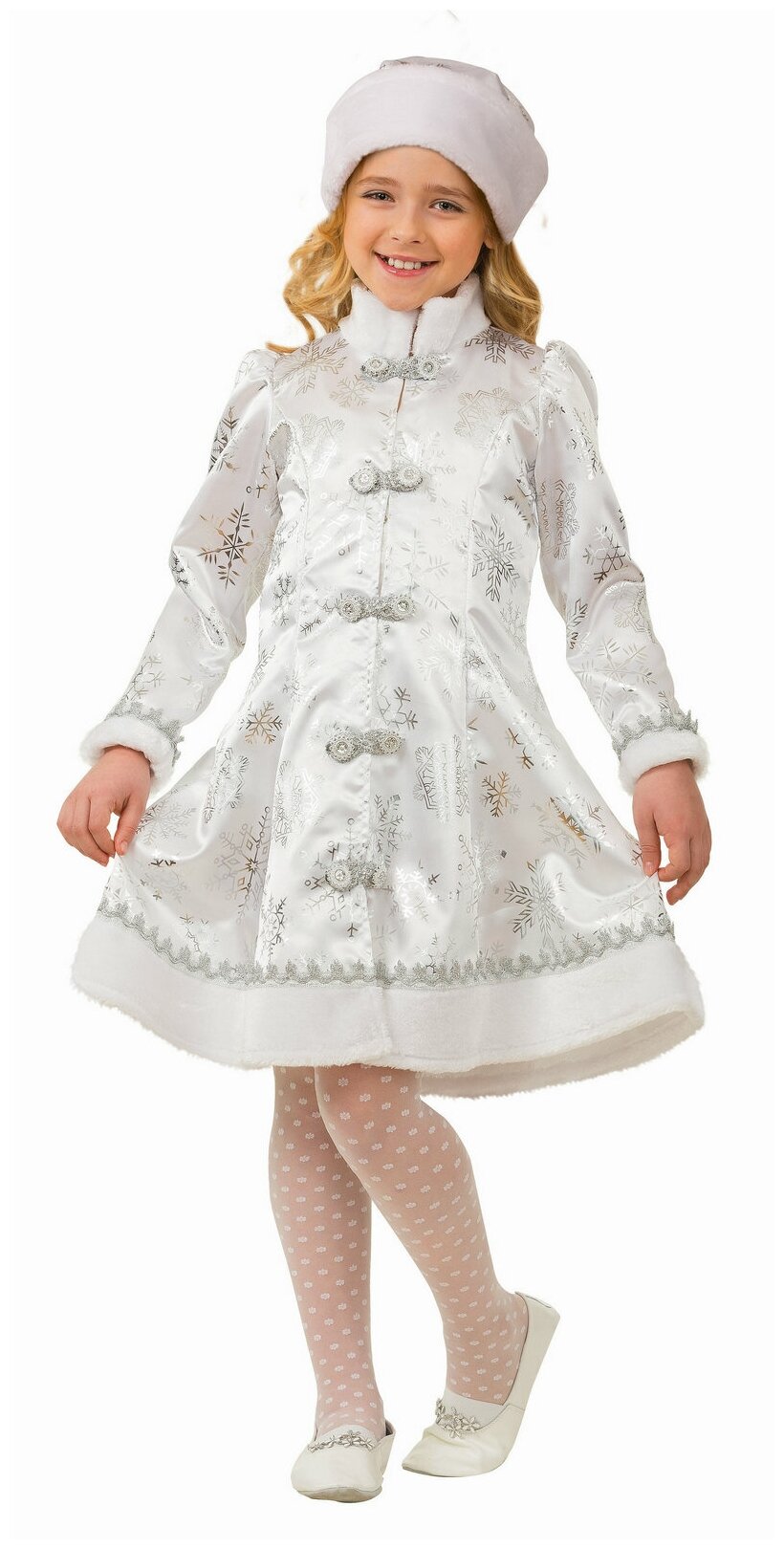 Батик Карнавальный костюм Снегурочка, сатиновый, рост 116 см 1205-116-60