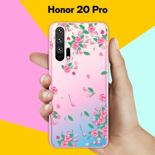 Силиконовый чехол Розочки на Honor 20 Pro силиконовый чехол на honor 60 pro хонор 60 про розовая цветочная рамка прозрачный