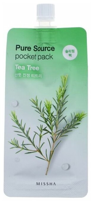 Фотографии MISSHA Pure Source Pocket Pack Маска для лица Tea Tree, 10 мл