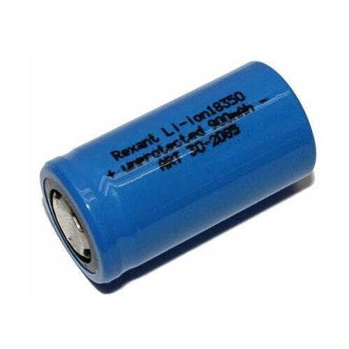 фото Аккумулятор li-ion 18350 unprotected 900 mah 3.7 в rexant 30-2085