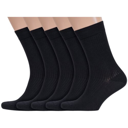 Носки RuSocks, 5 пар, размер 25, черный