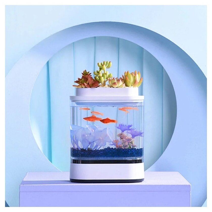 Акваферма Xiaomi Geometry Mini Lazy Fish Tank Pro C300 - фотография № 5