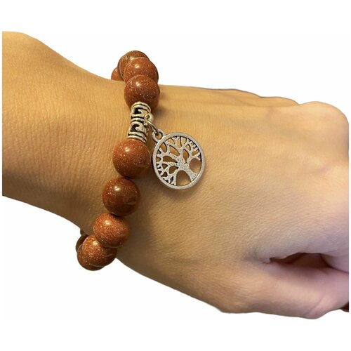 Браслет из авантюрина, коричневый авантюрин