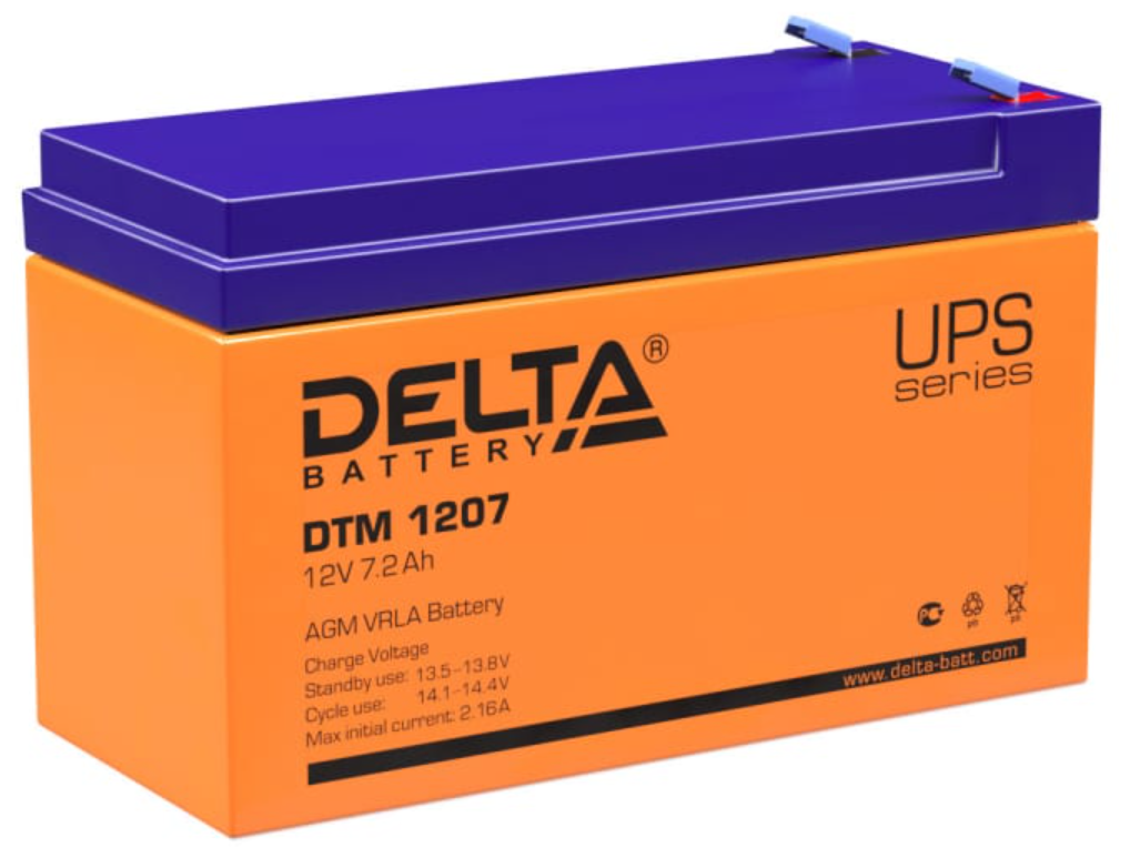 Аккумуляторная батарея DELTA Battery DTM 1207 12В 7.2 А·ч