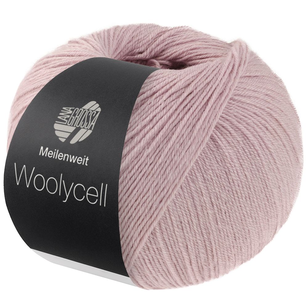 Носочная пряжа Lana Grossa Woolycell Meilenweit 100 (03 Пыльная роза/Pastellrosa) 1 моток 100 г/400 м