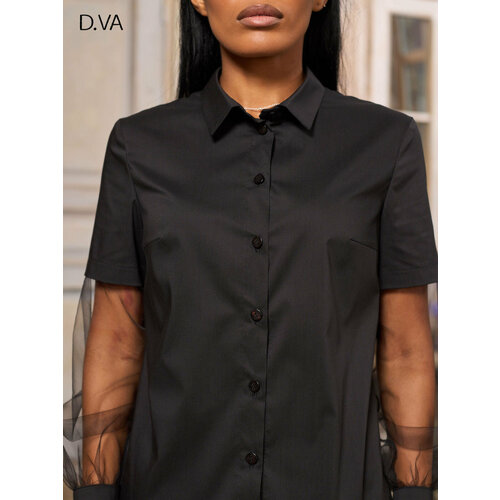 фото Рубашка d.va, размер 48, черный