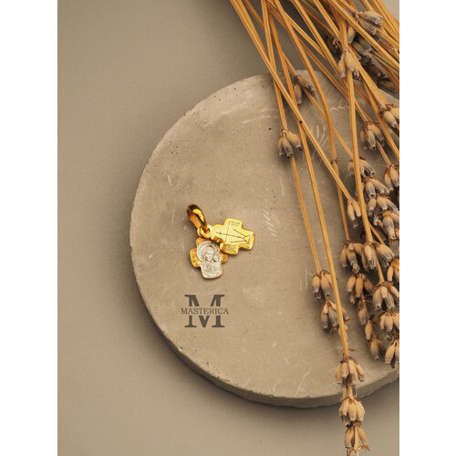 фото Славянский оберег, подвеска елизавета, желтое золото, серебро, 925 проба, золочение, размер 2.4 см.