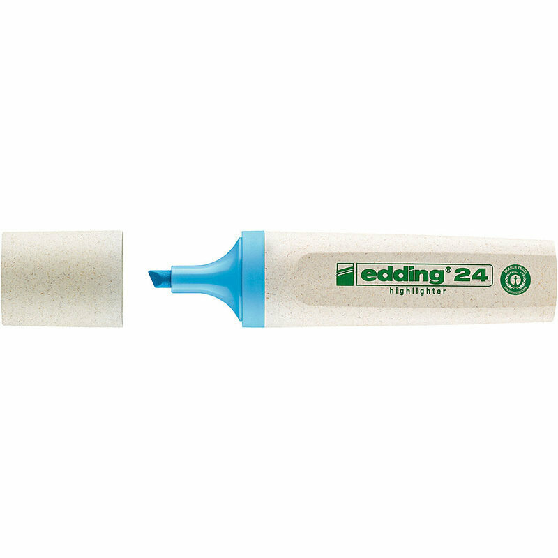 Текстовыделитель edding 24 EcoLine, скошенный наконечник, 2-5 мм Голубой