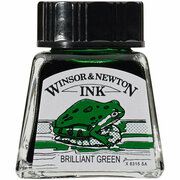 Тушь Winsor&Newton для рисования, бриллиант зеленый, стекл. флакон 14мл, 317112