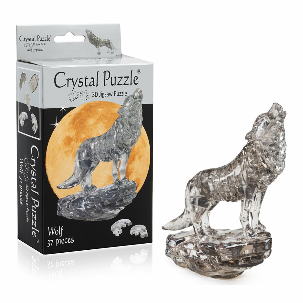 Пазл 3D 37дет Crystal Puzzl Волк 90255 CRYSTAL PUZZLE