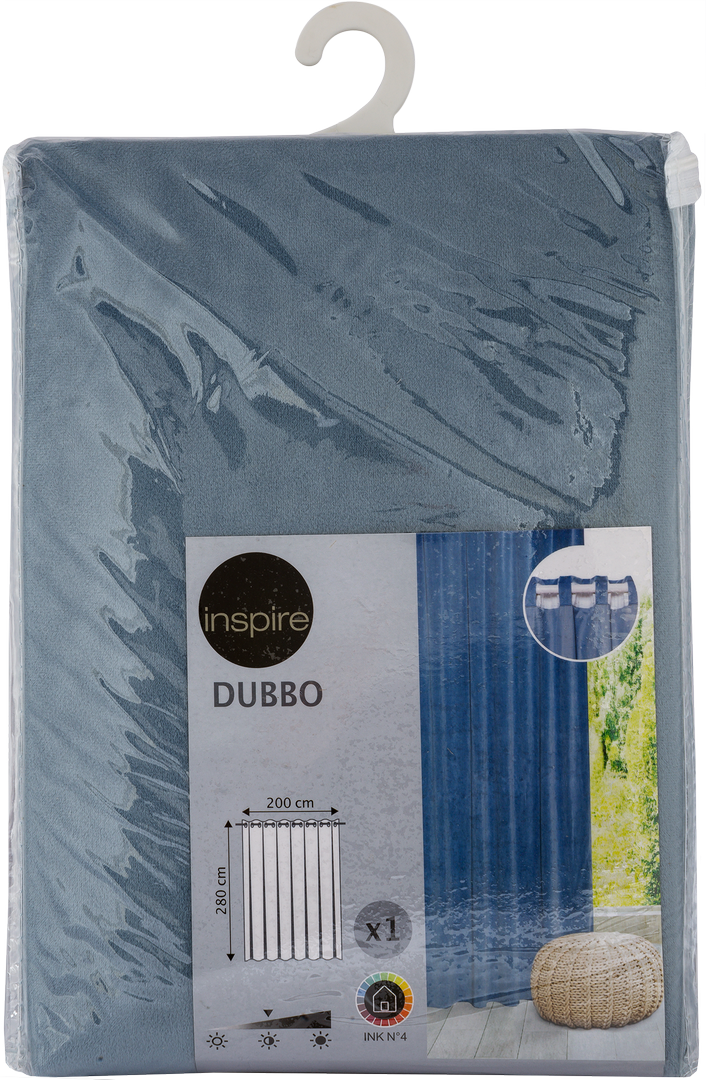 Штора на ленте со скрытыми петлями Inspire Dubbo 200х280 см цвет синий - фотография № 17