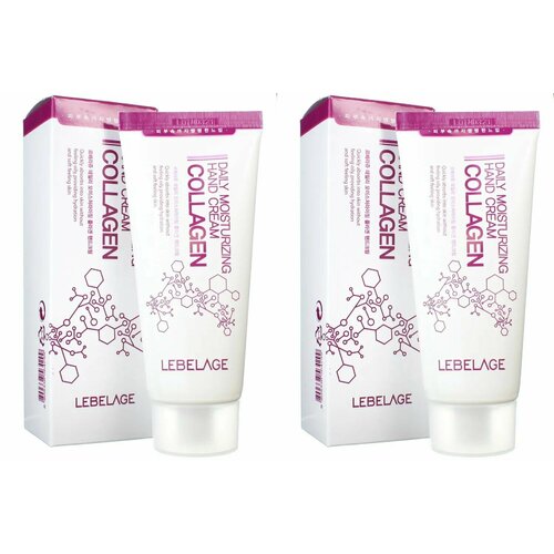 Lebelage Крем для рук с коллагеном Daily Moisturizing Collagen Hand Cream, 100 мл, 2 шт