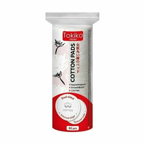 Tokiko Ватные диски Japan прошитые, 80 шт в уп