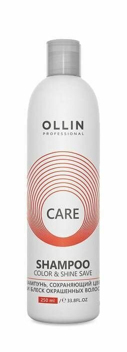 Ollin Care Шампунь, сохраняющий цвет и блеск окрашенных волос Color&Shine Save Shampoo 250мл