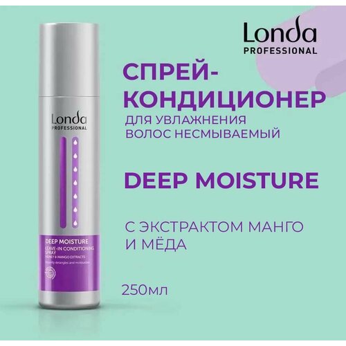 Londa Professional Спрей-Кондиционер для увлажнения волос с экстрактом манго и меда несмываемый Deep Moisture 250мл