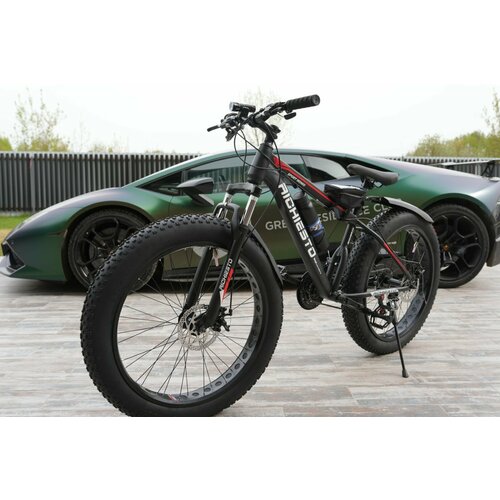 Велосипед Фэтбайк SPR Richiesto 24 Горный Спортивный Взрослый Подростковый красныйчерный матовый модель 2024 27200₽