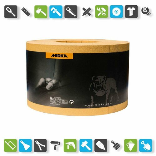 Бумага шлифовальная Mirka Mirox 115 мм Р80 рулон 50 м 12757₽