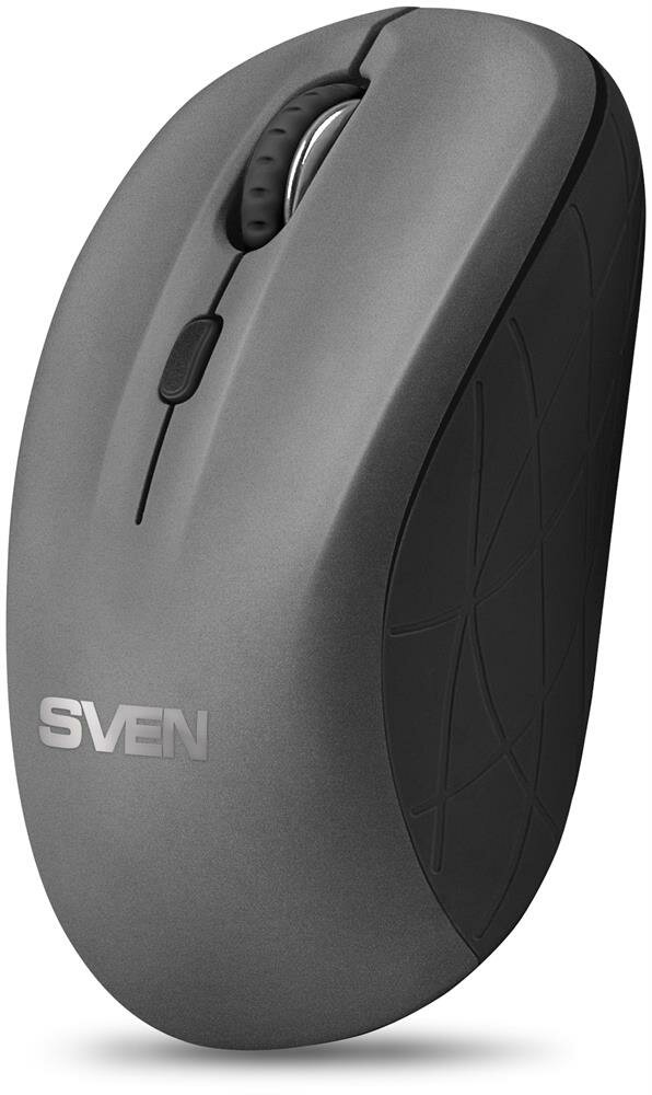 Мышь Wireless Sven RX-230W серая (2,4 GHz, 3+1кл., 800-1600DPI, Soft Touch, блистер) - фото №10