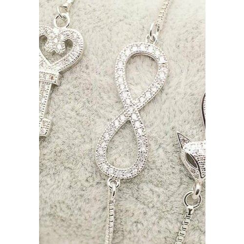 Браслет Artlab, кристаллы Swarovski, серебристый