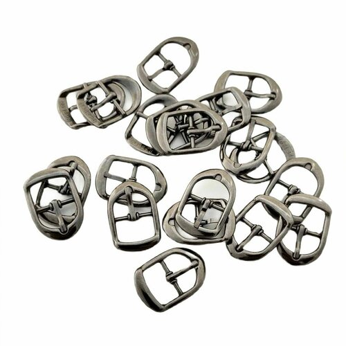 Пряжка 14 мм 20 шт литая прочная чернёный никель 350₽