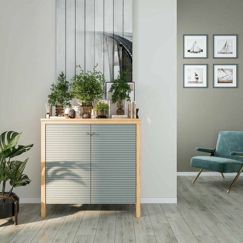 Тумба Гостиная Вояж 20 РД серый 7042антик 24 16570₽