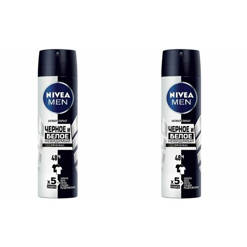 Nivea Дезодорант Невидимая защита, 150 мл, 2 шт антиперспирант мужской nivea men невидимый для черного и белого 150 мл