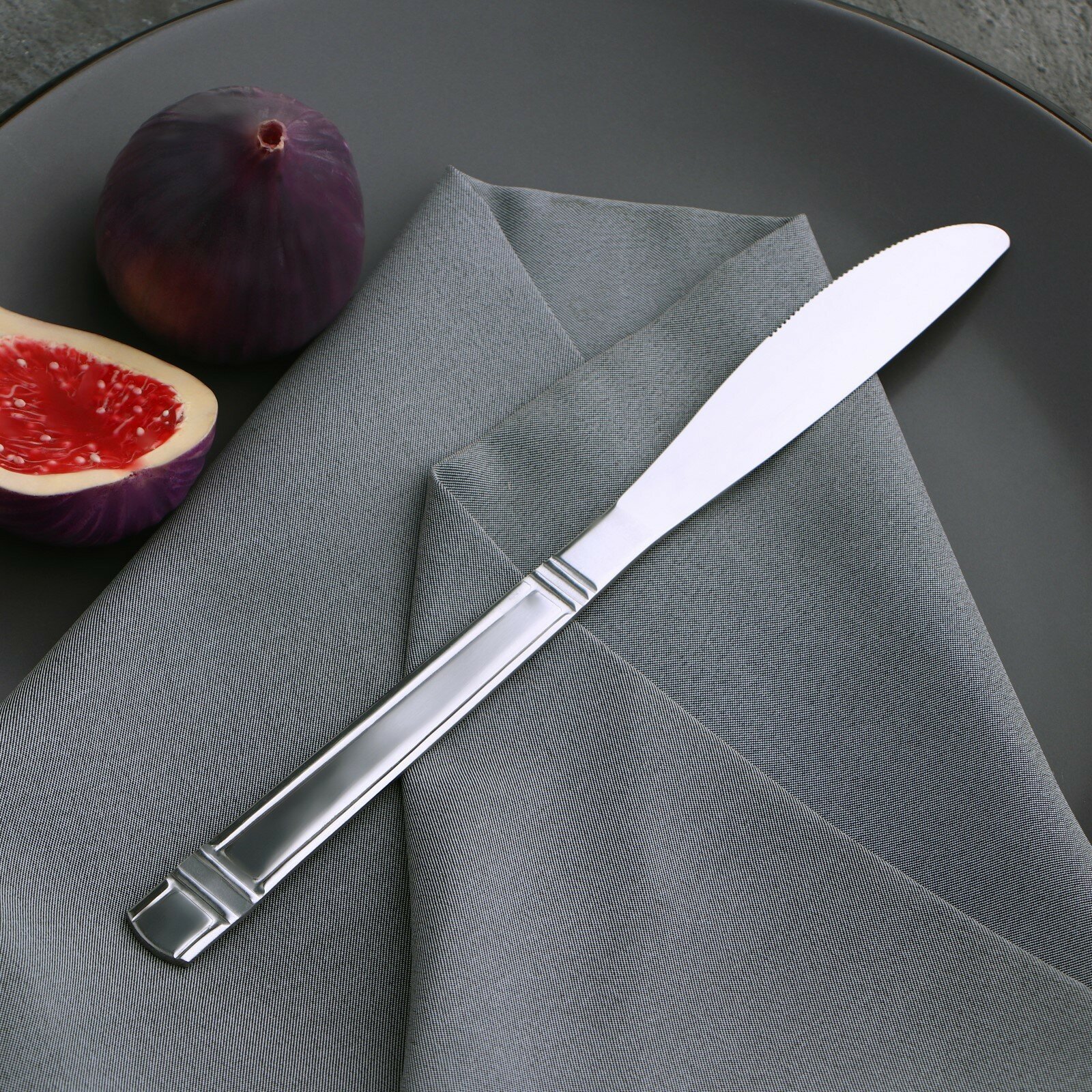 Нож столовый из нержавеющей стали Доляна «Варт», длина 21,9 см, толщина 2 мм, цвет серебряный (12шт.)