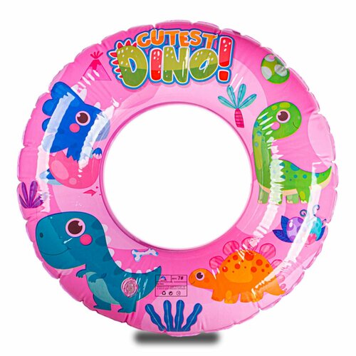Надувной детский круг для плавания/розовый
