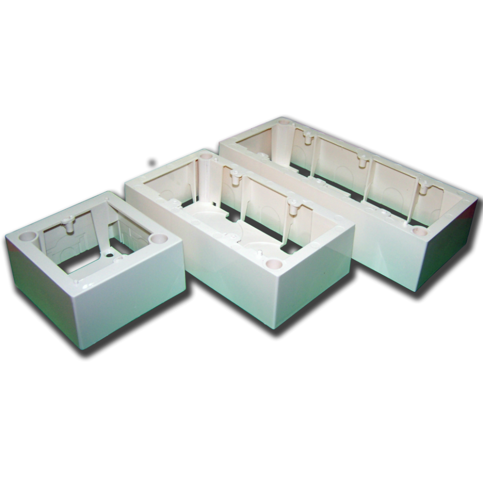 фото Настенная коробка под рамку французского стандарта, 45х45 мм, Lanmaster LAN-WB45x45-WH