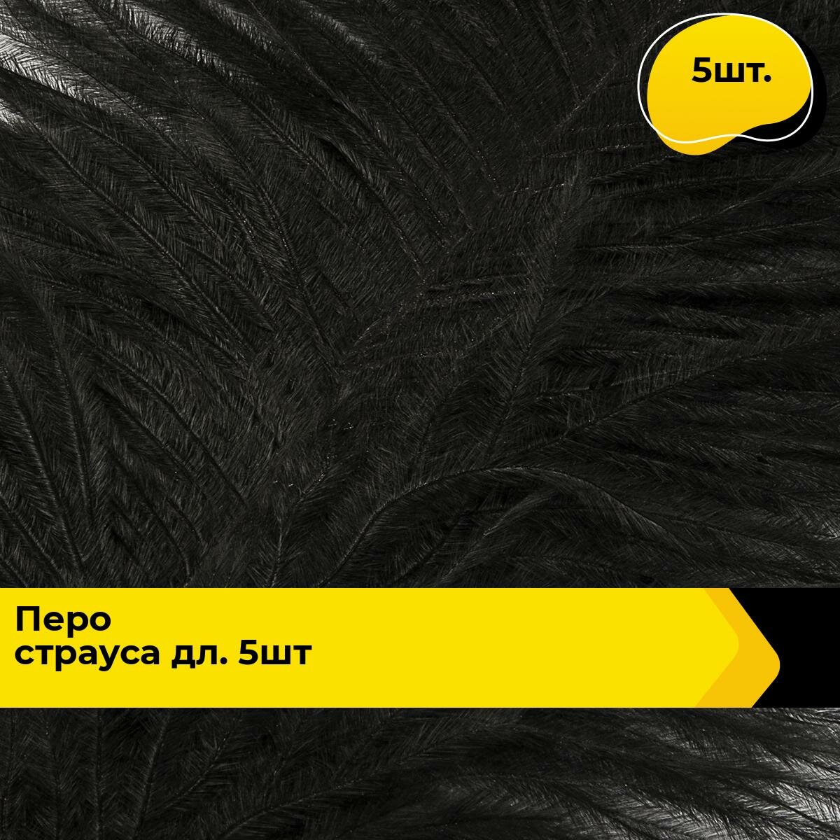 Перья перо для рукоделия и шитья, 5 шт.