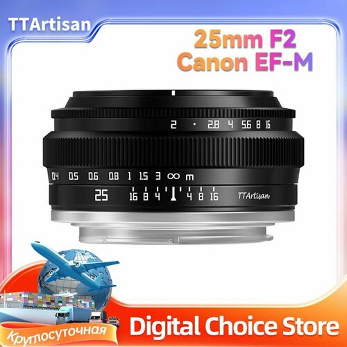 TTartisan Объектив 25mm F20 Широкоугольный MFAPS-C для Canon Nikon Sony Fujifilm M43 560500₽