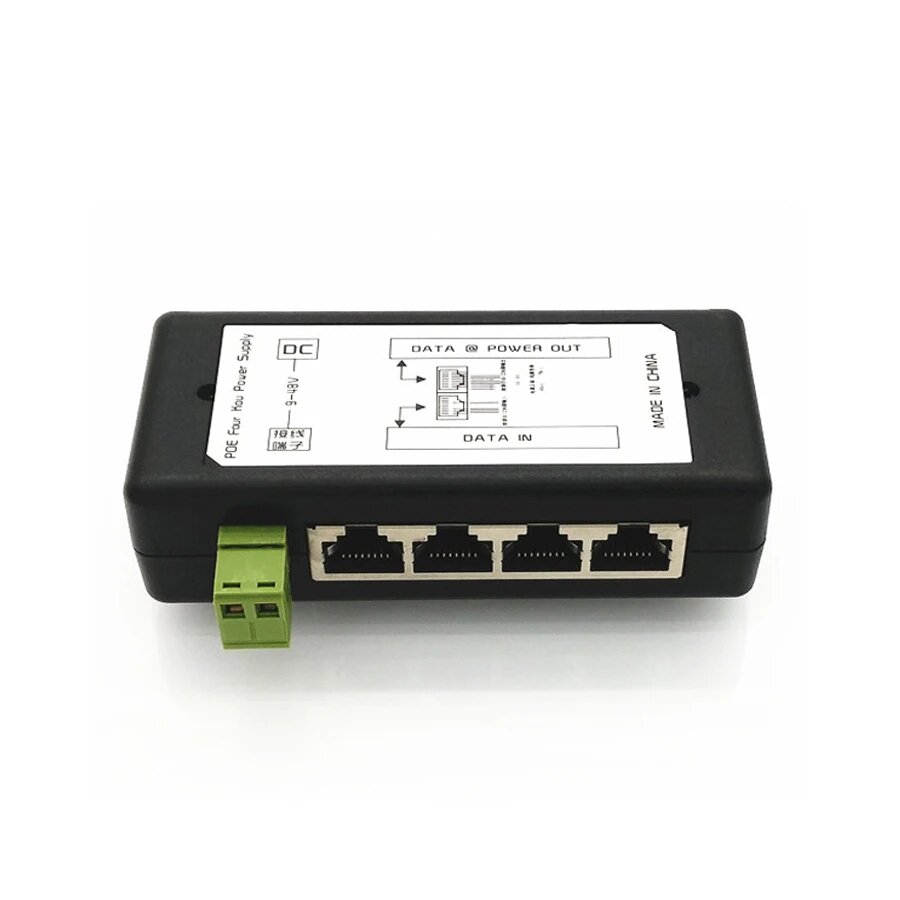 Инжектор PoE 4+8 портов для IP-камер